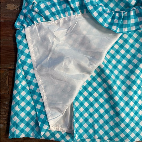 Kate Spade Aubrey Silk Blend Gingham Wrap Mini Dress ~ Size 6 🧡🍄 - Picture 8 of 9